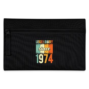 Legendary since 1974 Retro Vintage Birthday - Pencil Case - black - Front