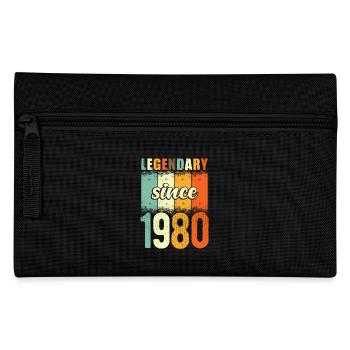 Legendary since 1980 Retro Vintage Birthday - Pencil Case - black - Front