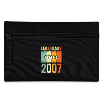 Legendary since 2007 Retro Vintage Birthday - Pencil Case - black - Front