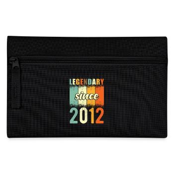 Legendary since 2012 Retro Vintage Birthday - Pencil Case - black - Front
