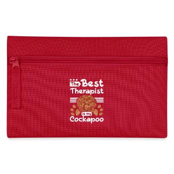 The best therapist is my cockapoo - Federtasche - Rot - Vorne