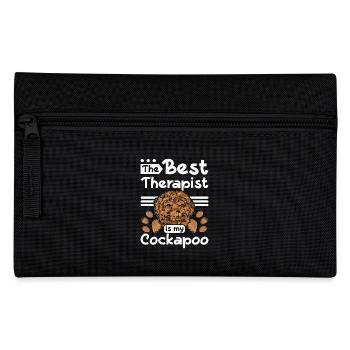 The best therapist is my cockapoo - Pencil Case - black - Front