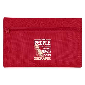 The more people I met the more I love my cockapoo - Federtasche - Rot - Vorne