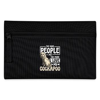 Plus je rencontrais de gens, plus j’aimais mon cockapoo - Trousse - noir - Devant