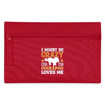 I might be crazy but my cockapoo loves me - Federtasche - Rot - Vorne