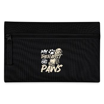 My therapist has paws cockapoo - Pencil Case - black - Front