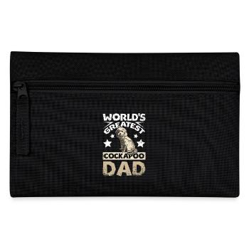 Fathers day world's greatest cockapoo dad - Pencil Case - black - Front