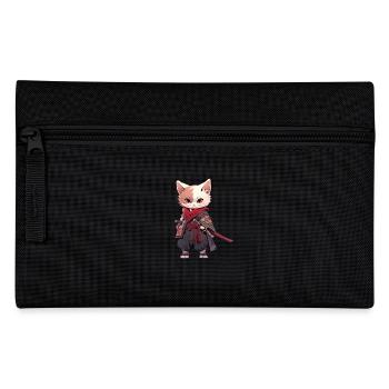 Asia Cat Japanese Samurai Samurai - Pencil Case - black - Front
