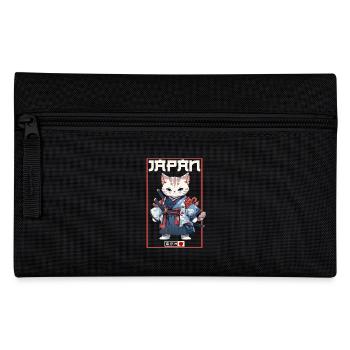 Asia Cat Japanese Samurai Samurai - Pencil Case - black - Front