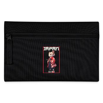 Asia Cat Japanese Samurai Samurai - Pencil Case - black - Front