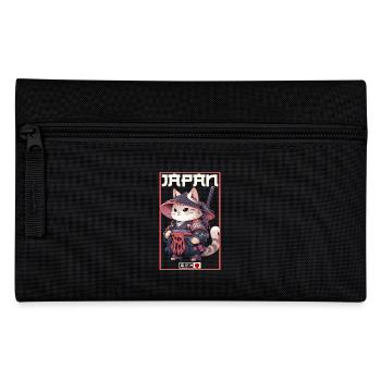Asia Cat Japanese Samurai Samurai - Pencil Case - black - Front