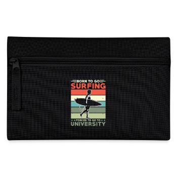 Surfen Surfer Surfbrett Spruch - Federtasche - Schwarz - Vorne