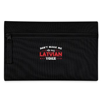 Don't force me to use my Latvian voice - Pencil Case - black - Front