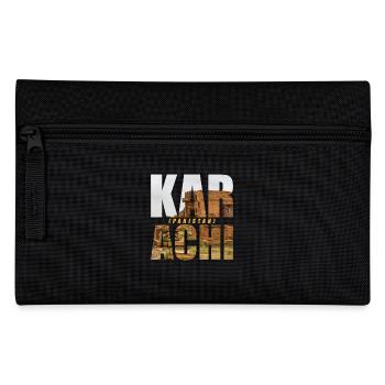 Karachi Pakistan Souvenir - Federtasche - Schwarz - Vorne