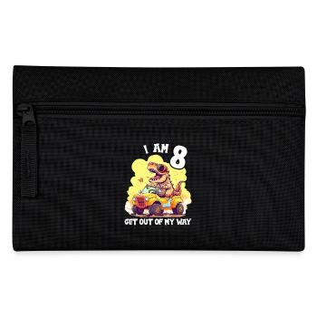 T-Rex conduit un camion monstre J’ai 8e anniversaire - Trousse - noir - Devant