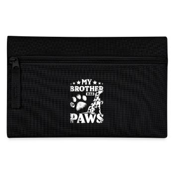 My brother has paws, dalmatian dog - Pencil Case - black - Front
