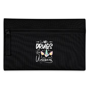 Say No To Drugs Say Yes To Unicorns Red Ribbon - Federtasche - Schwarz - Vorne