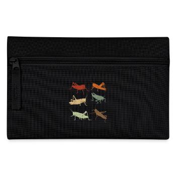 Grashüpfer Retro Vintage Grashüpfern - Federtasche - Schwarz - Vorne