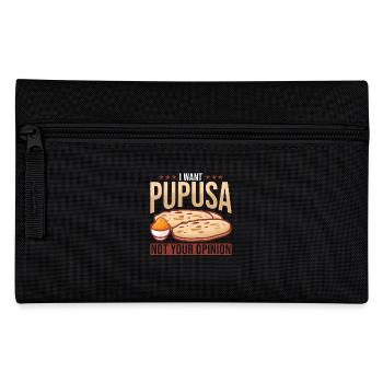 Pupusa Food Salvadorianisches Gericht Tortilla - Federtasche - Schwarz - Vorne
