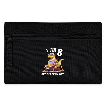 T-Rex conduit un camion monstre J’ai 8e anniversaire - Trousse - noir - Devant