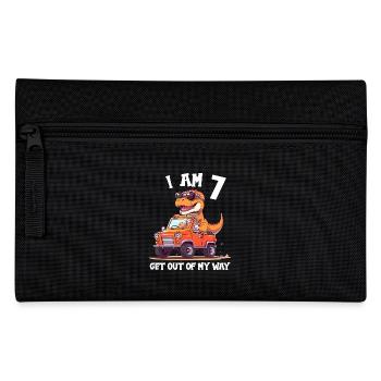 T-Rex conduit un camion monstre J’ai 7e anniversaire - Trousse - noir - Devant