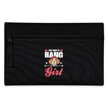 Just want to hang with my beagle girl - Pencil Case - black - Front