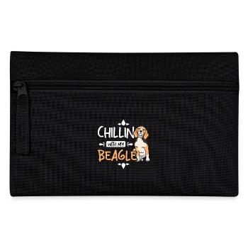Chillin with my beagle - Pencil Case - black - Front