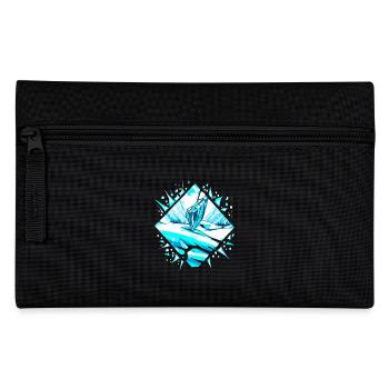 Ice Crystal Snow and Frost Winter Landscape - Pencil Case - black - Front