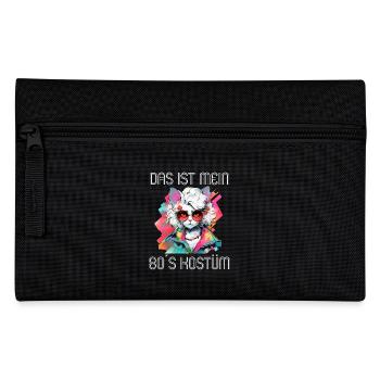 80er Motto Party Das ist mein 80er Kostüm - Federtasche - Schwarz - Vorne
