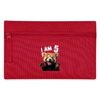 5 Jahre Kleiner Roter Panda Pandas 5. Geburtstag - Federtasche - Rot - Vorne