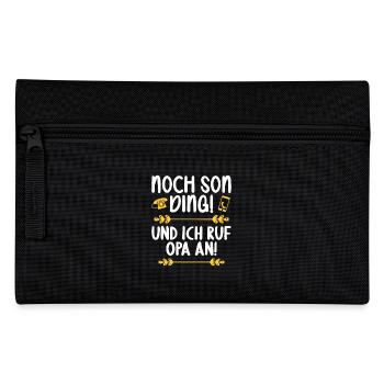 Noch son Ding und ich ruf meinen Opa an - Federtasche - Schwarz - Vorne