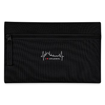 Istanbul Skyline Heartbeat Turkey I Love Türkiye - Pencil Case - black - Front