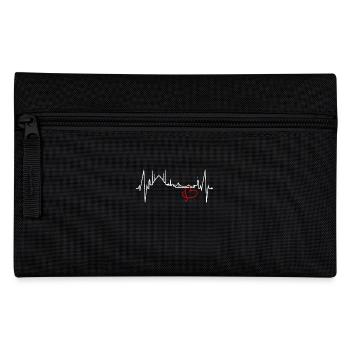 Istanbul Skyline Heartbeat Turkey I Love Türkiye - Pencil Case - black - Front