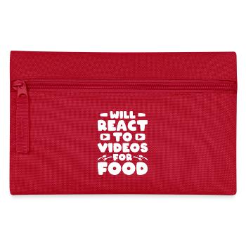 Reaction Streamer Video Reaktion Content Creator - Pencil Case - red - Front