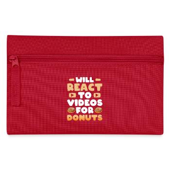 Reaction Streamer Video Reaktion Content Creator - Pencil Case - red - Front