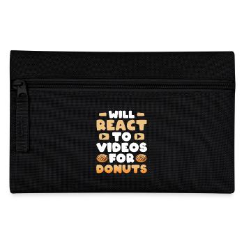 Reaction Streamer Video Reaktion Content Creator - Federtasche - Schwarz - Vorne