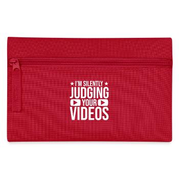 Reaction Streamer Video Reaktion Content Creator - Pencil Case - red - Front