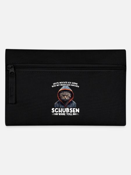Gerne was mit Menschen machen schubsen wäre toll - Federtasche - Schwarz