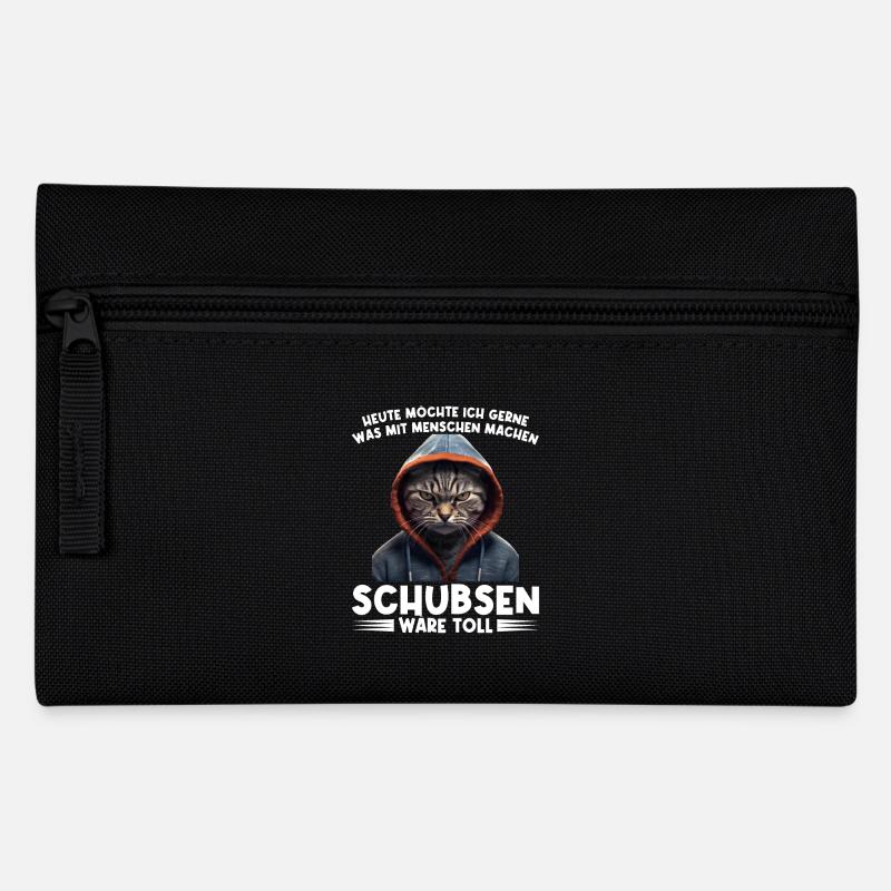 Gerne was mit Menschen machen schubsen wäre toll - Federtasche - Schwarz