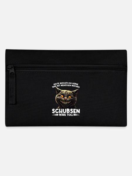 Gerne was mit Menschen machen schubsen wäre toll - Federtasche - Schwarz