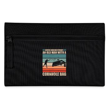 Cornhole Spiel Cornhole Spruch - Federtasche - Schwarz - Vorne