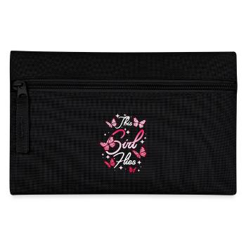 This girl flies like a Butterfly - Federtasche - Schwarz - Vorne