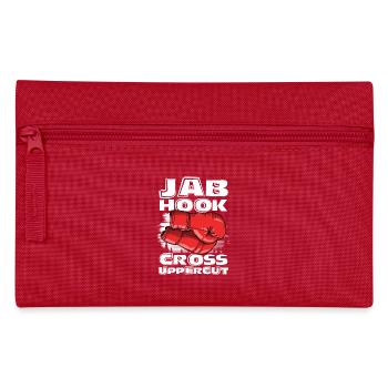 Jab hook cross uppercut - Federtasche - Rot - Vorne
