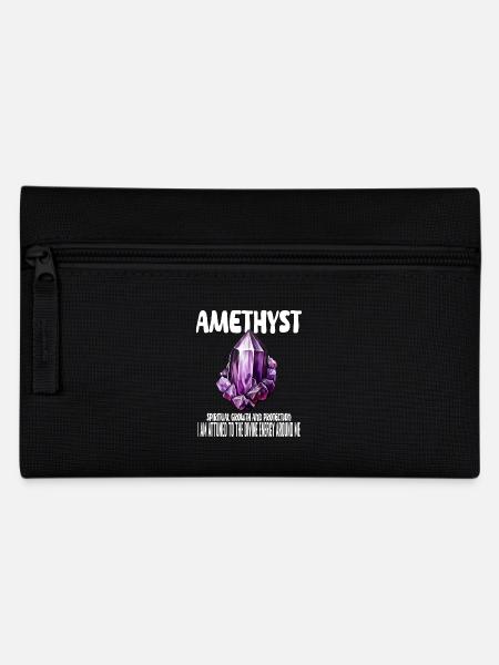 Amethyst Crystal - Pencil Case - black