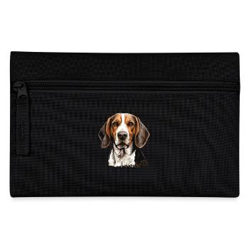 Hund American Foxhound - Federtasche - Schwarz - Vorne