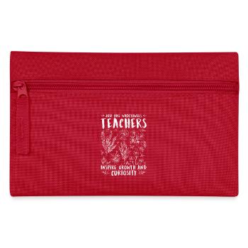 Teacher Wildflowers Teachers Inspire Growth - Federtasche - Rot - Vorne