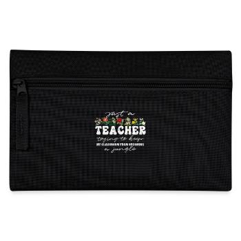 Teacher Funny Flower Classroom Jungle - Pencil Case - black - Front