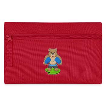 Bär Boxer Boxhandschuhe Boxen - Federtasche - Rot - Vorne