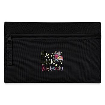 For toddlers, kids daughter, fly little butterfly - Pencil Case - black - Front