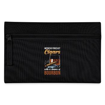 Cigar Whiskey Bourbon Lover - Pencil Case - black - Front